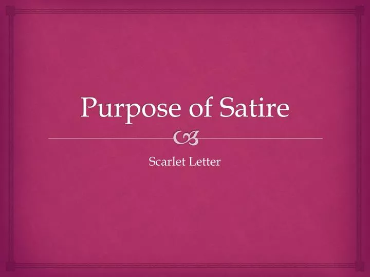 purpose of satire