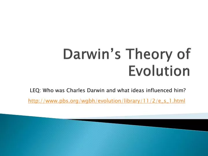 darwin s theory of evolution