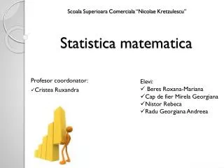 statistica matematica