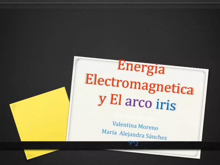 energia electromagneticay el arco iris