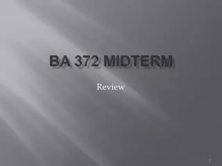 BA 372 Midterm