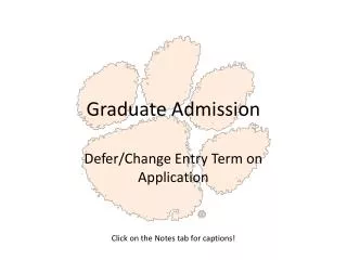 Graduate Admission