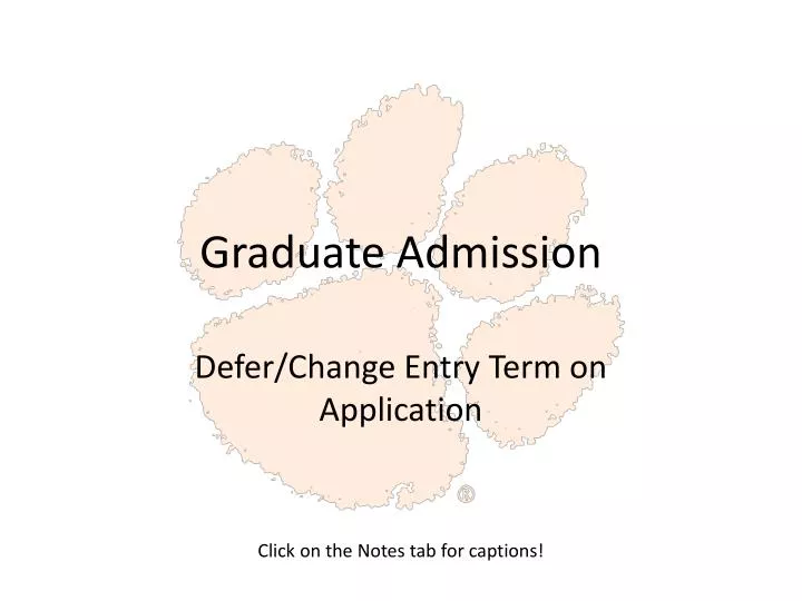 graduate admission