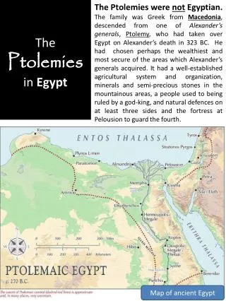 The Ptolemies in Egypt