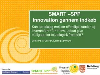 smart spp innovation gennem indk b