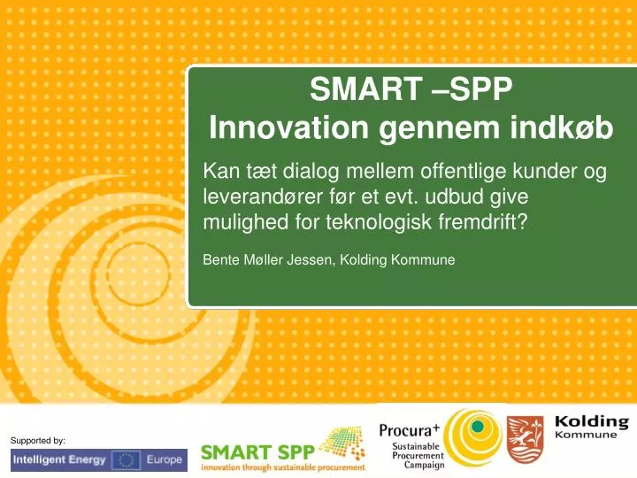 smart spp innovation gennem indk b