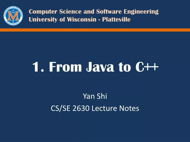 1 from java to c