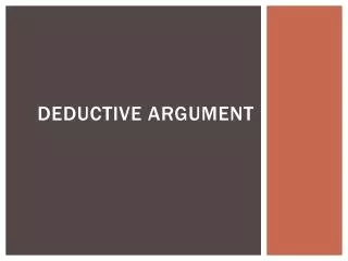 Deductive argument