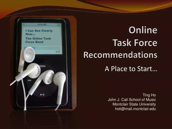 online task force recommendations