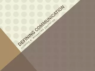 Defining Communication