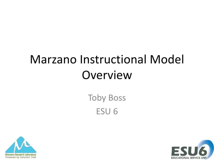 marzano instructional model overview