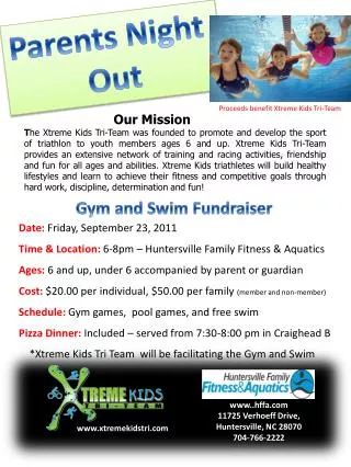 Gym and Swim Fundraiser