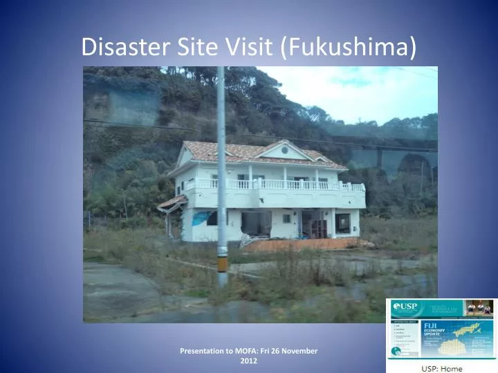 disaster site visit fukushima