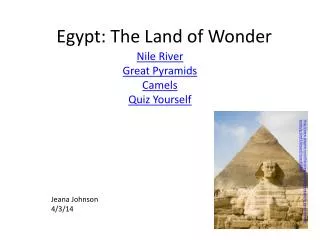 Egypt: The Land of Wonder