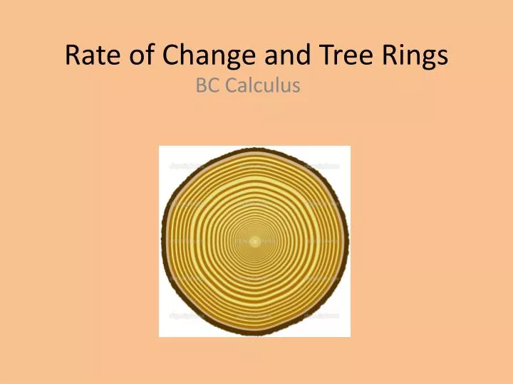 rate of change and tree rings