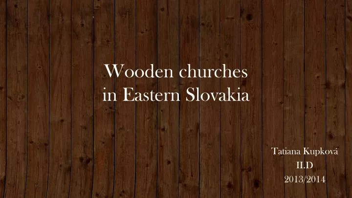 wooden churches in eastern slovakia