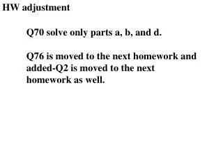 HW adjustment