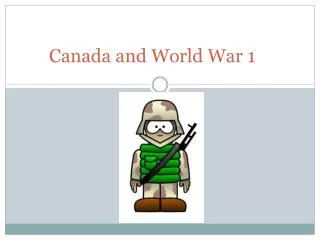 Canada and World War 1