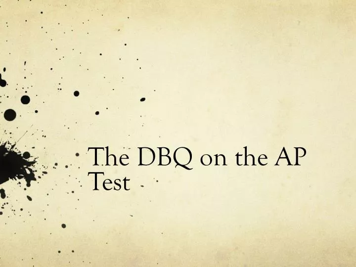 the dbq on the ap test