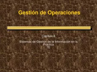 gesti n de operaciones