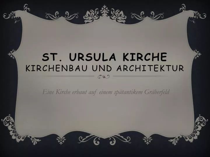 st ursula kirche kirchenbau und architektur