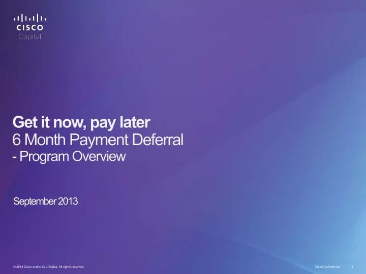get it now pay later 6 month payment deferral program overview