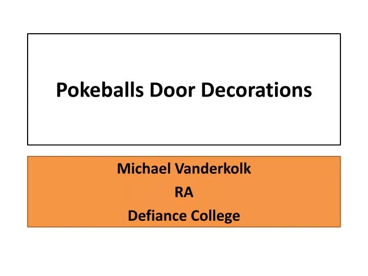 pokeballs door decorations