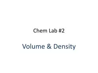 Chem Lab #2