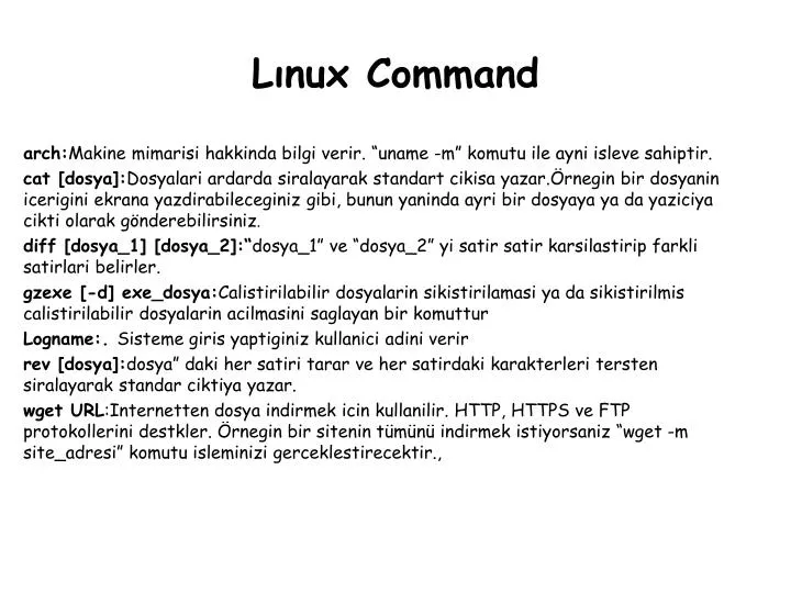 l nux command