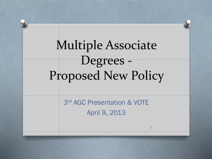 multiple associate degrees proposed new policy