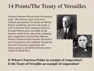14 Points/The Treaty of Versailles