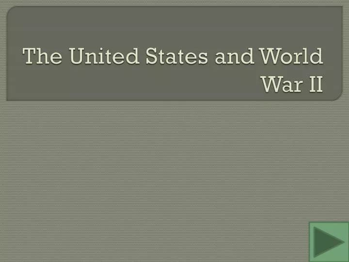 the united states and world war ii