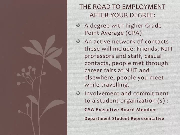 the road to employment after your degree