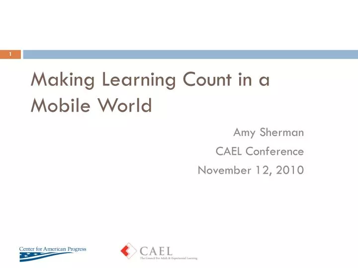 making learning count in a mobile world