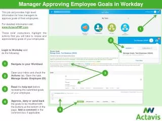 Manager Approving Employee Goals in Workday
