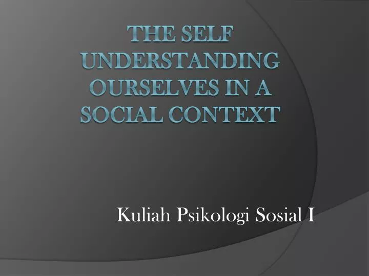 kuliah psikologi sosial i
