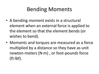 Bending Moments