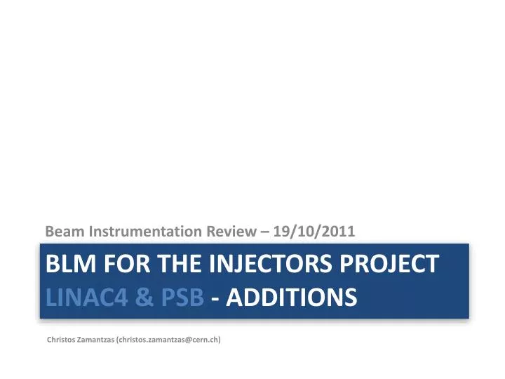 blm for the injectors project linac4 psb additions