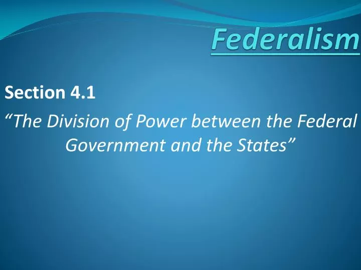 federalism