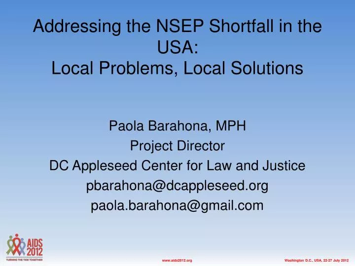 addressing the nsep shortfall in the usa local problems local solutions