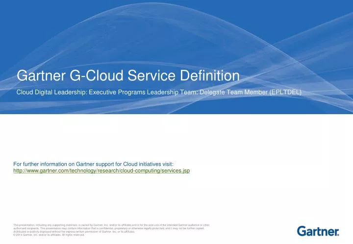 gartner g cloud service definition