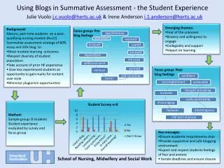 Using Blogs in Summative Assessment - the Student Experience