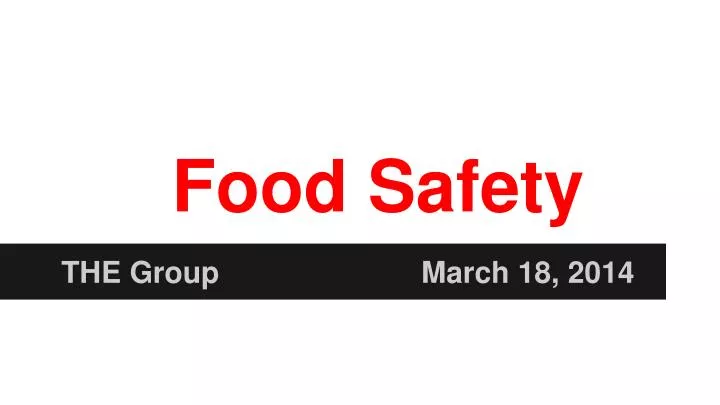 food safety