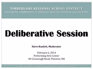 Deliberative Session