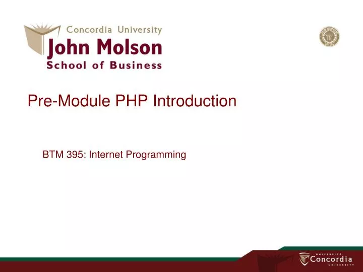pre module php introduction