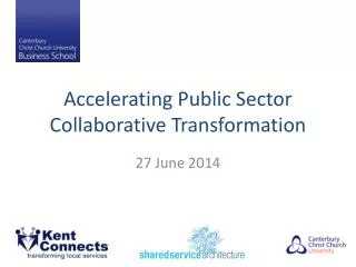 Accelerating Public Sector Collaborative Transformation