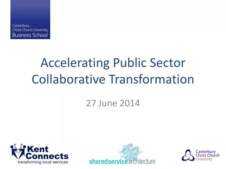 accelerating public sector collaborative transformation