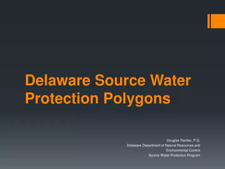 delaware source water protection polygons