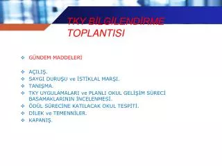 tky b lg lend rme toplantisi