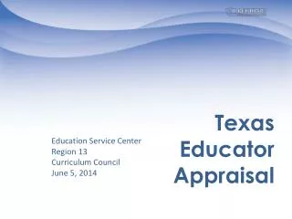Texas Educator Appraisal